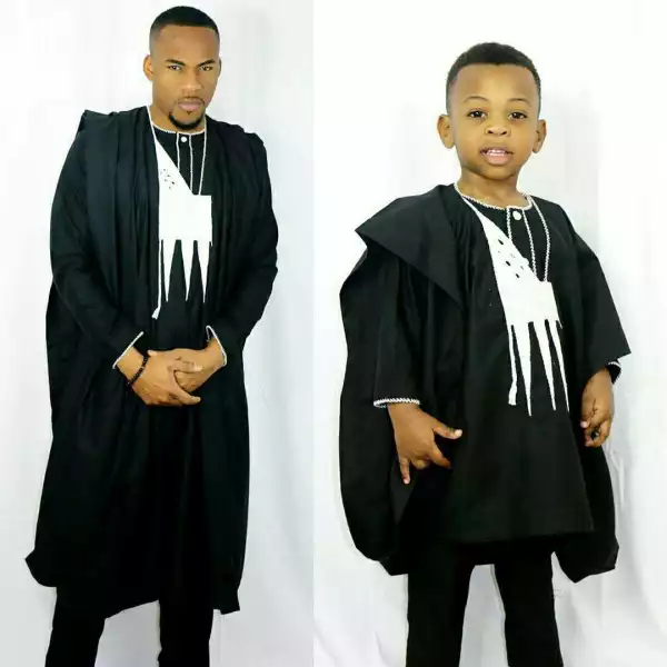 Who Wore It Better? See Cute Photo Of A Father And His Son Rocking Same Outfit